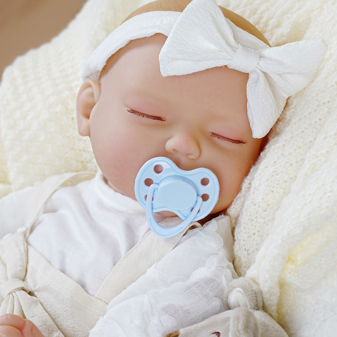 New 43cm soft rubber newborn doll, simulation baby newborn girl, dressable reborn doll, soft touch toy gift