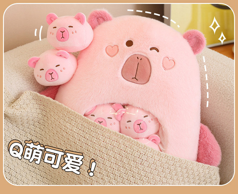 Unzip a Whole Squad of Chill! The Capybara Surprise Plush Bag40*45cm