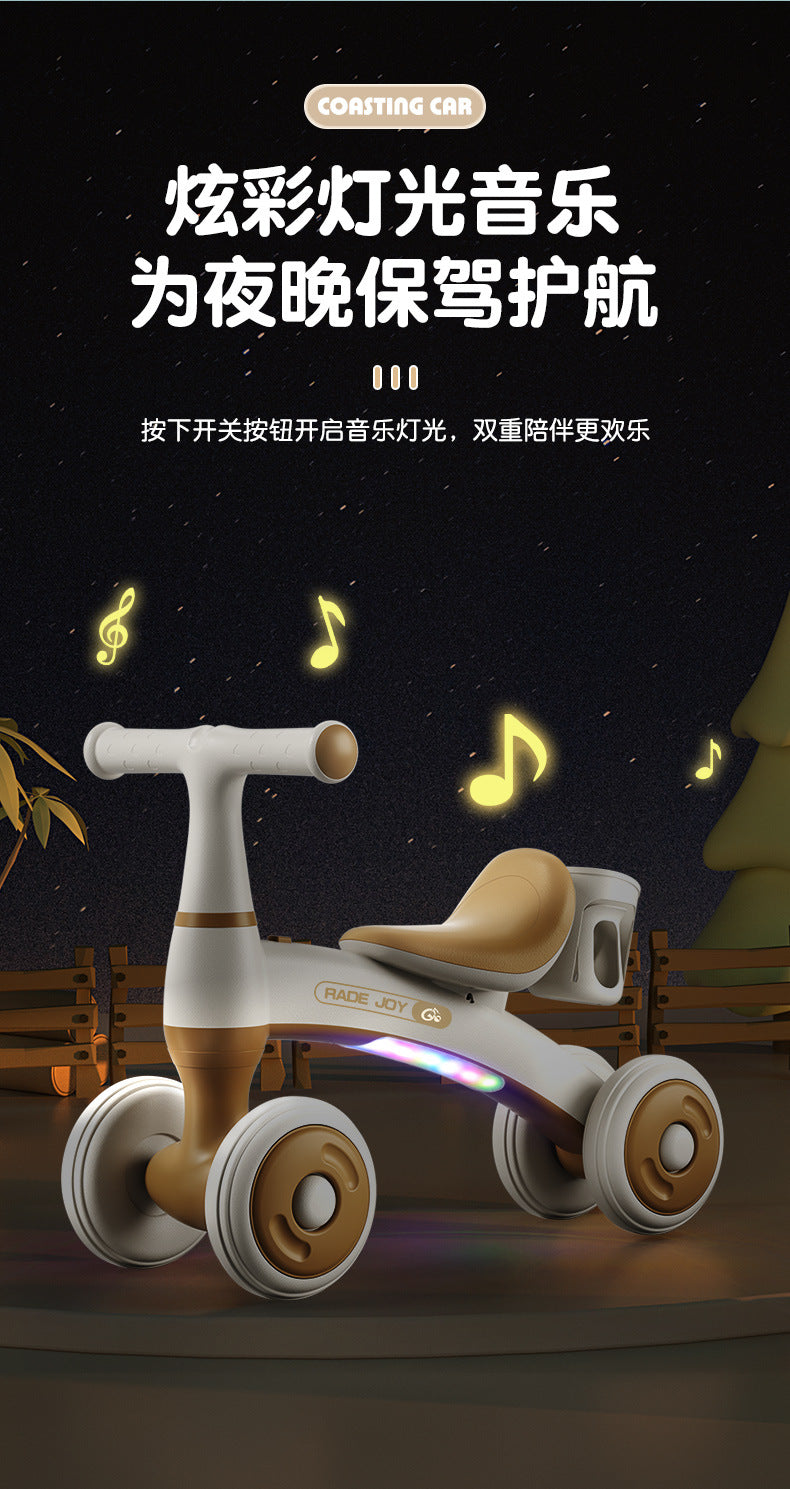 Children's balance car baby walker 1-3 years old entry-level child baby scooter four-wheeled slide