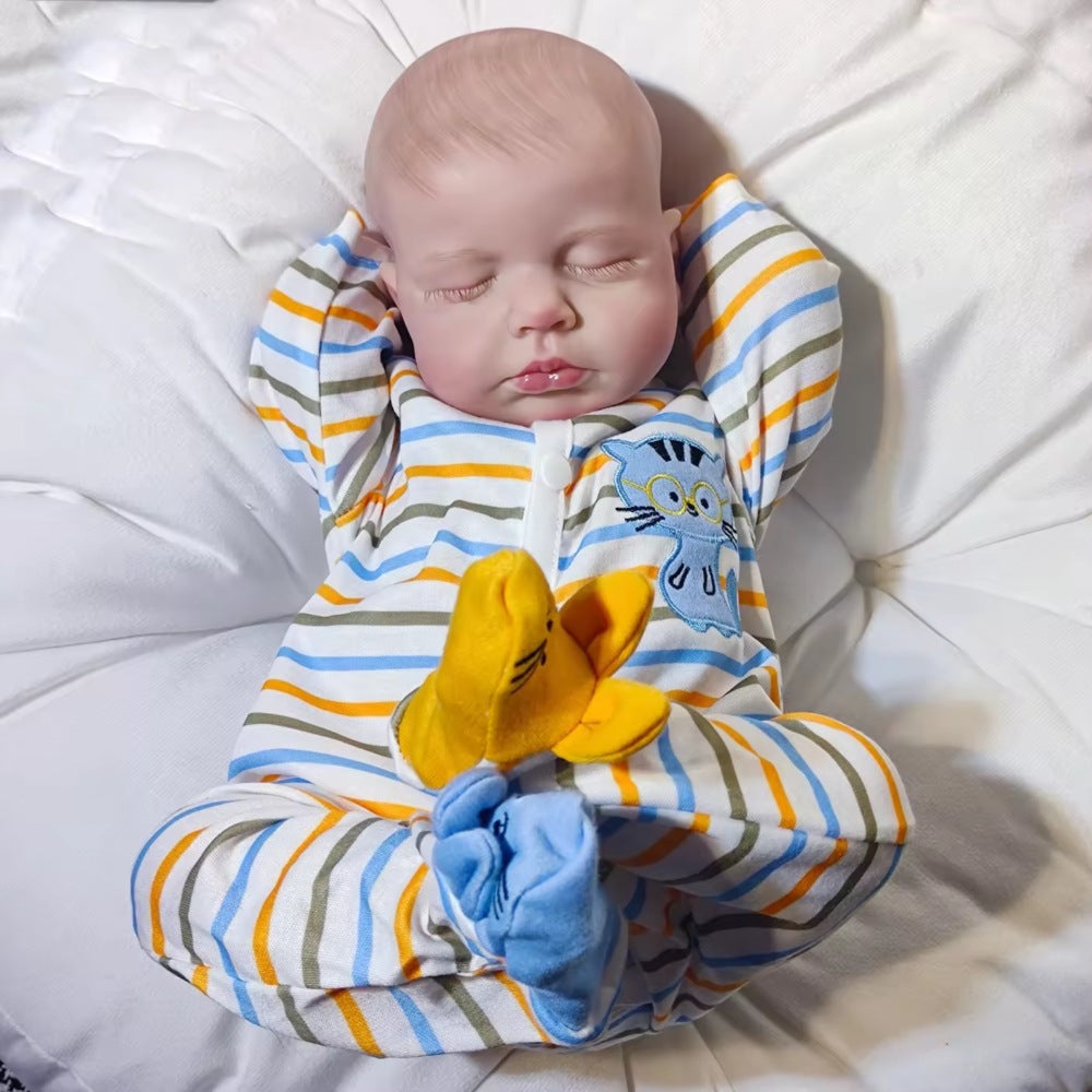 19 inch Reborn Doll Realistic Weighted Baby Doll Soft Vinyl Hollow/Solid Body Lifelike Reborn Toy