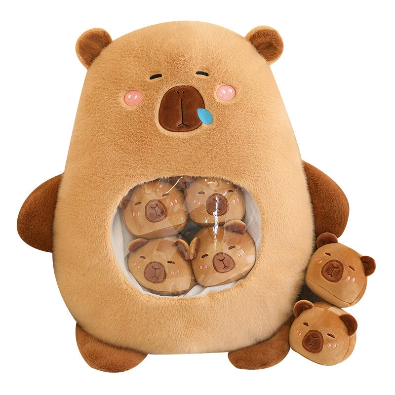 Unzip a Whole Squad of Chill! The Capybara Surprise Plush Bag40*45cm