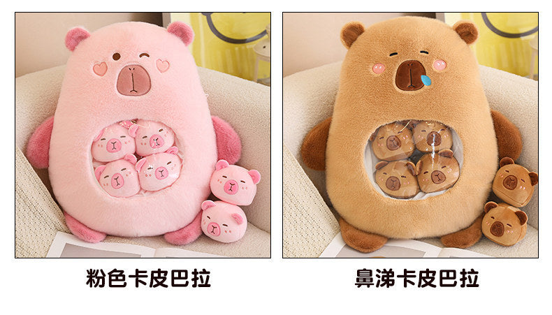 Unzip a Whole Squad of Chill! The Capybara Surprise Plush Bag40*45cm