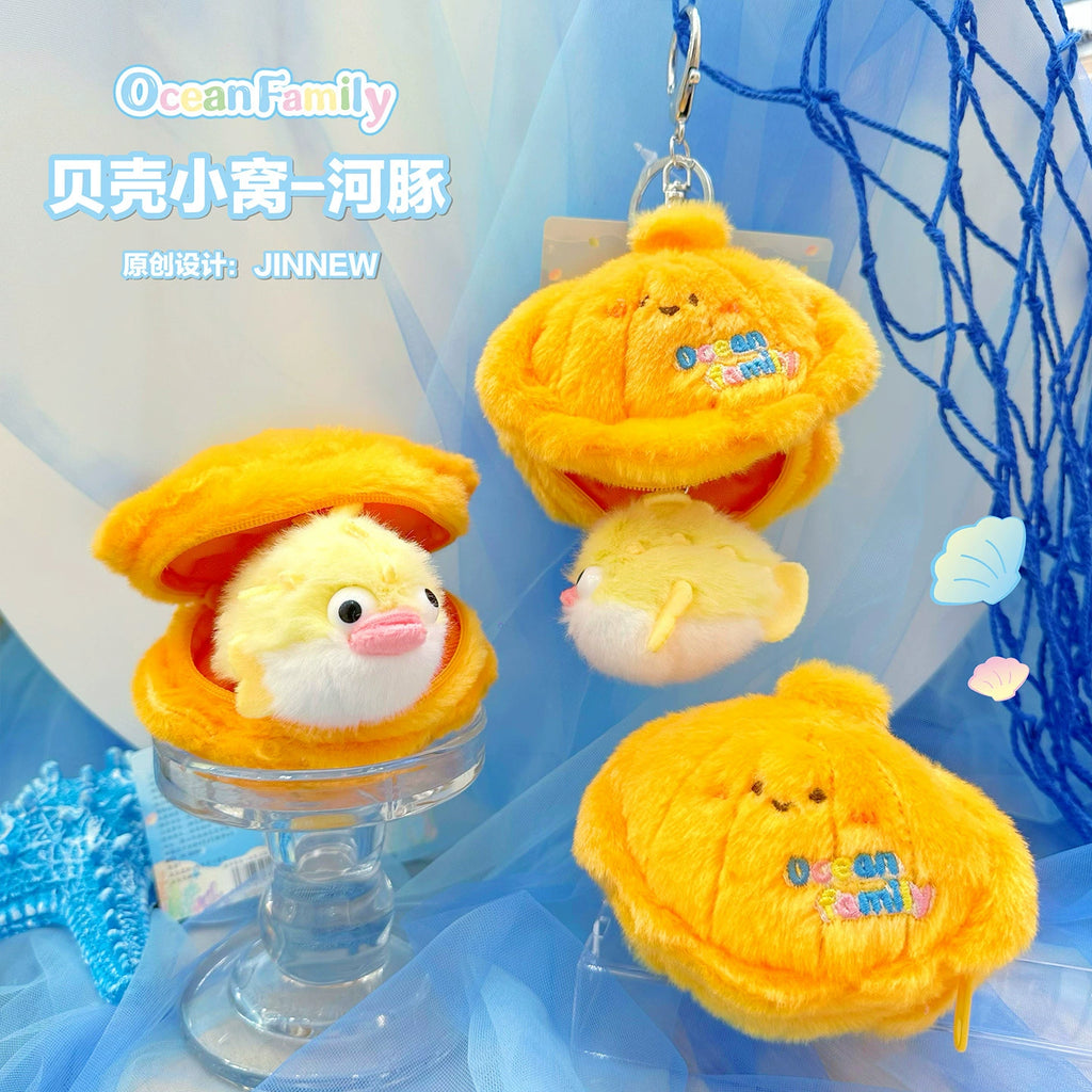 Magical Seashell Keychain - Open to Reveal a Secret Sea Creature Inside, Ocean Family Surprise Toy