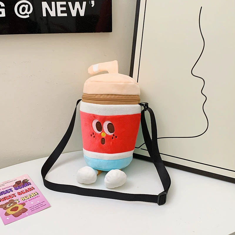 Too cute! Hamburger, French Fries, and Coke Plush Bag | Soft and cute shoulder bag for girls | Custom orders available at competitive prices