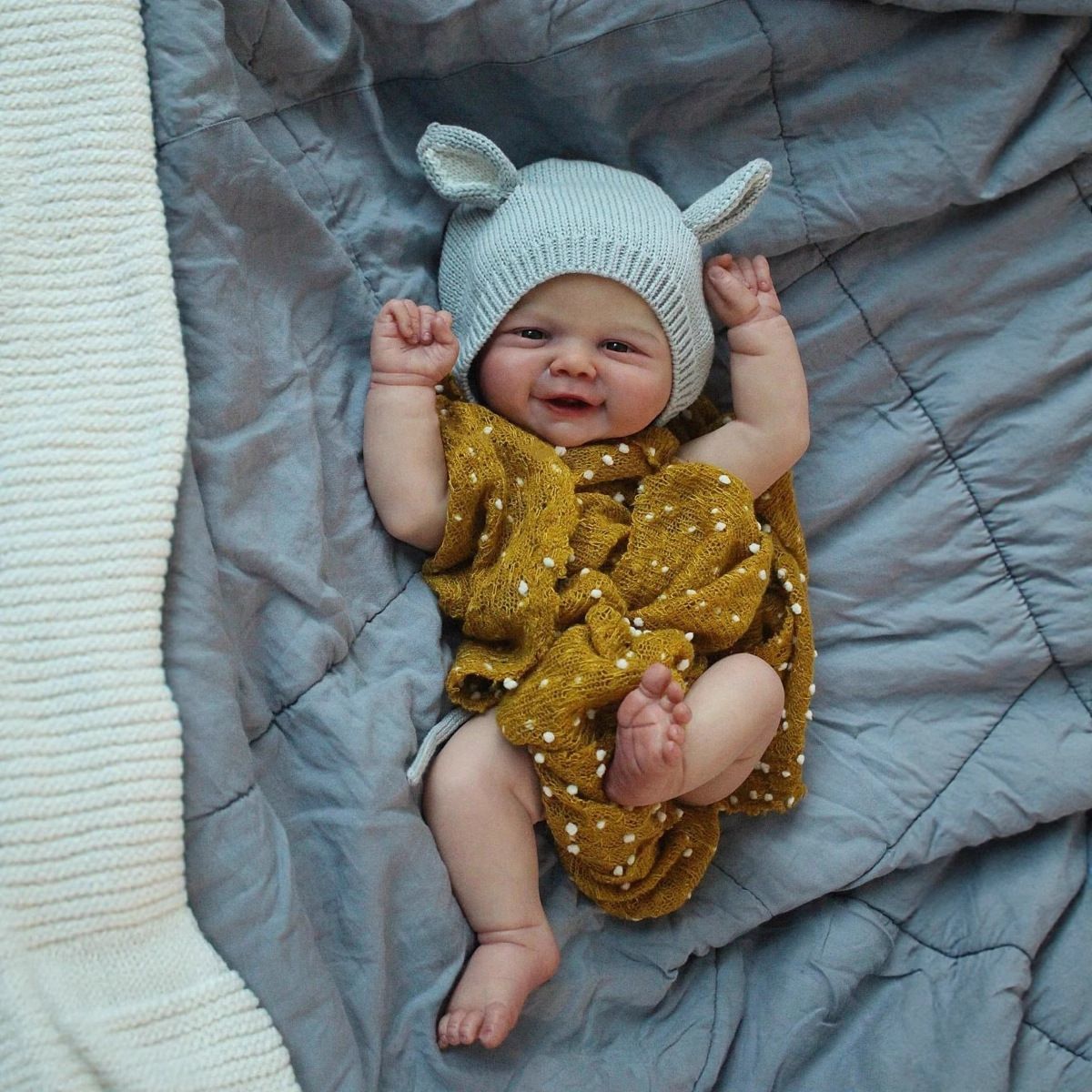 9-inch handmade simulation doll reborn baby vivienne baby soft rubber doll