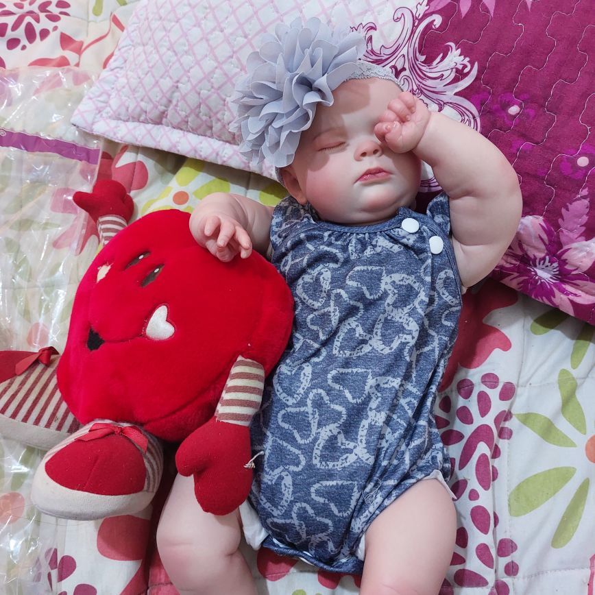 50cm reborn doll with cotton body, simulated veins and a hairpiece Collectible