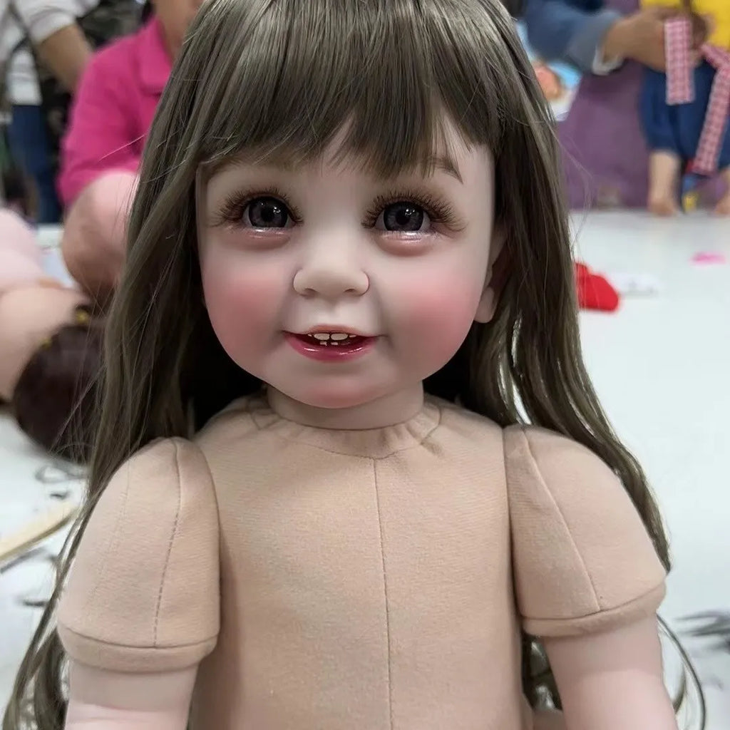 Doll simulation baby baby reborn six teeth cute little girl does not contain clothes can be freely changed