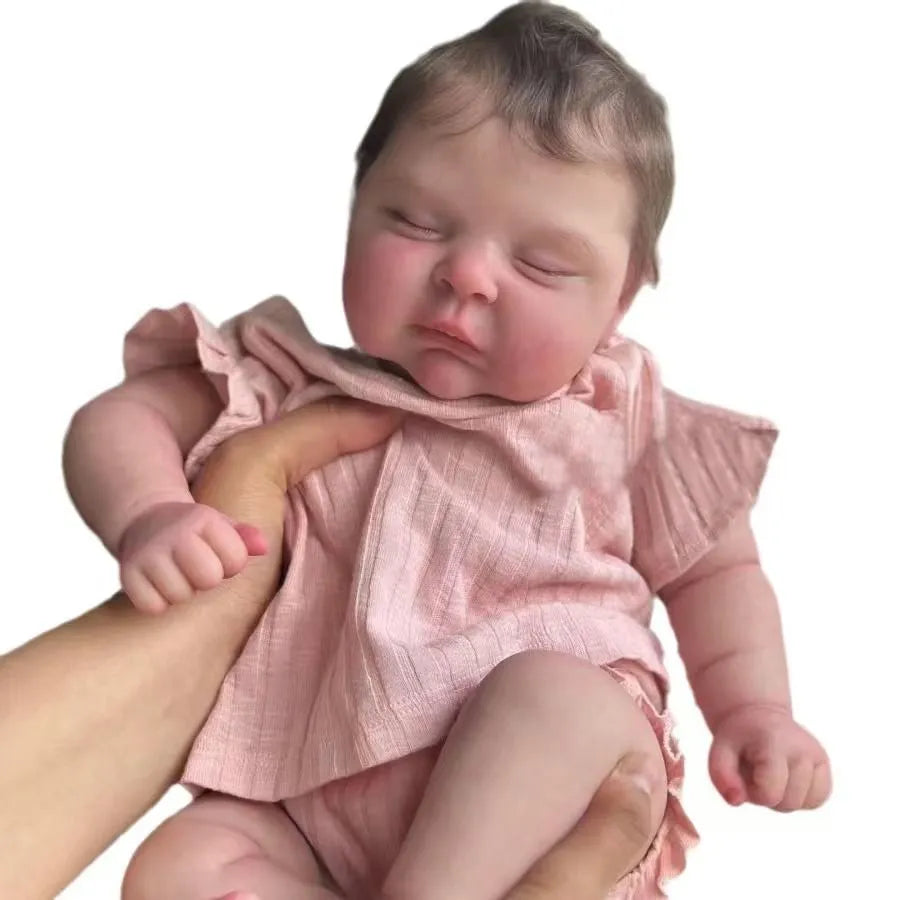 reborn doll hand-made hair transplant venous blood 50cm cotton body and soft rubber head and limbs suitable collecting baby toys