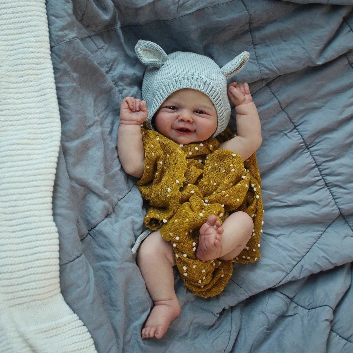 9-inch handmade simulation doll reborn baby vivienne baby soft rubber doll