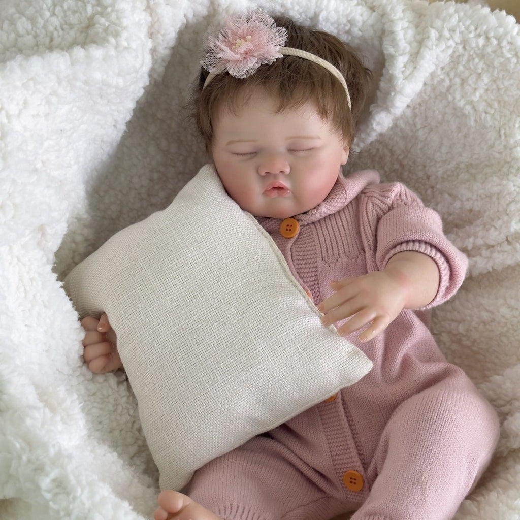Ultra-Realistic Baby Doll with Implanted Hair - Lifelike Cuddle Toy for Girls, Emotional Companion Gift