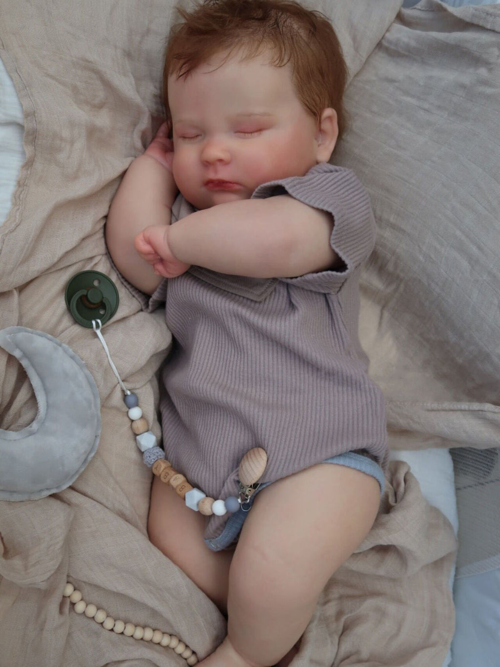 High-end simulation doll with hand-made hair transplant and venous blood, 50cm cotton body and soft rubber head and limbs, suitable for teaching and collecting baby toys.