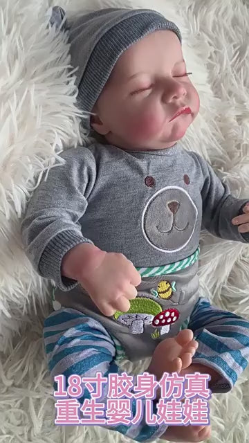 18-inch Warm Companion | Vinyl Reborn Doll, Early Childhood Simulation Toy Gift