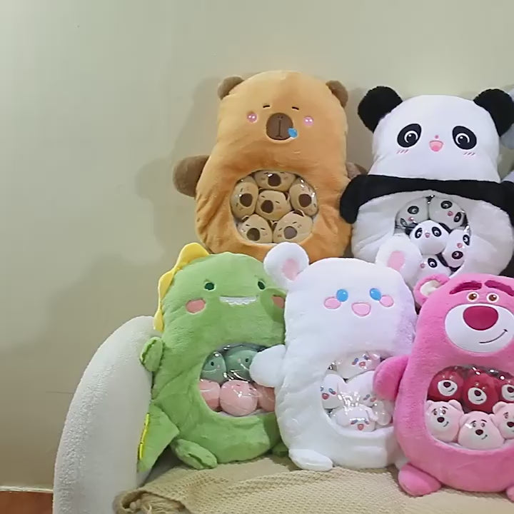 [Great Value] Snacks, pillows, plush toys, stress relief, cute little animal dolls, girls' birthday gifts, girlfriends, best friends, Children's Day gifts, a large bag of dolls