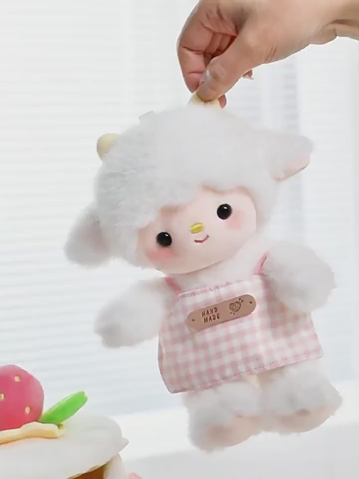 [Detachable lamb bag] Plush doll crossbody shoulder bag Cute animal doll bag Creative gift for girlfriends and couples, soothing and companionship