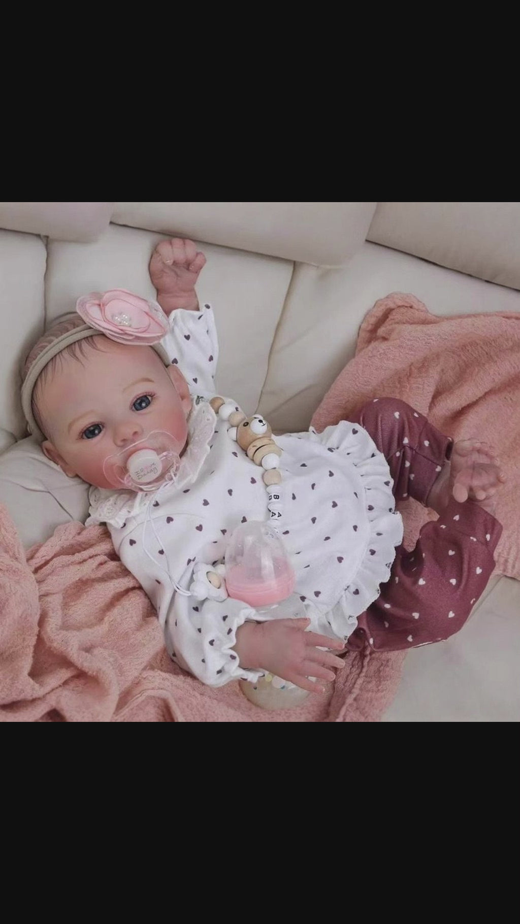 18-inch silicone reborn doll, high-quality replica of a baby, simulated veins, and high-color painted hair