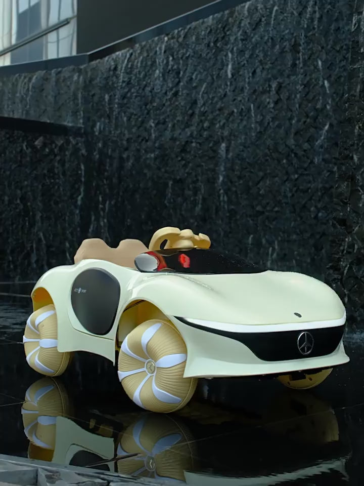 Four-Wheel Drive Children's Electric Car (Ages 1-6) with Swivel Remote Control, 12V Upgraded Battery for Long-Lasting Range, LED Lighted Wheels Off-Road Stroller, Baby Luxury Ride