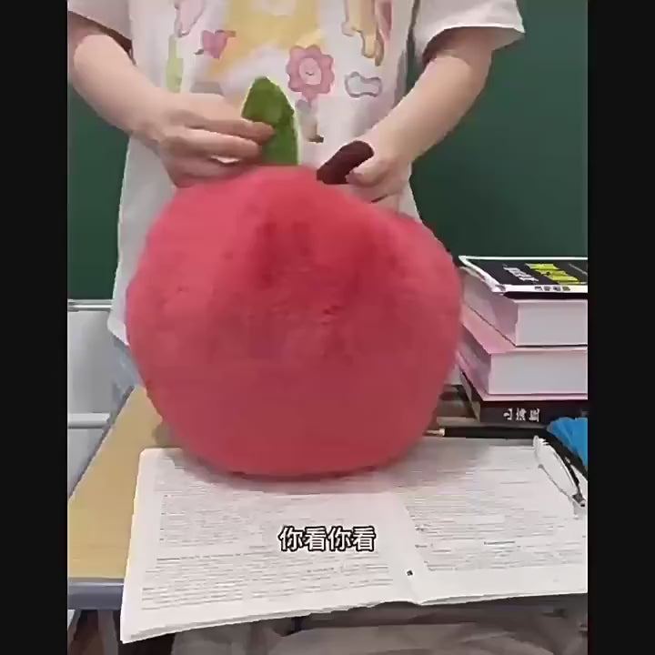 Christmas Gift Idea: Adorable Apple-Stealing Piggy Plush Toy - Cozy Companion for Girls