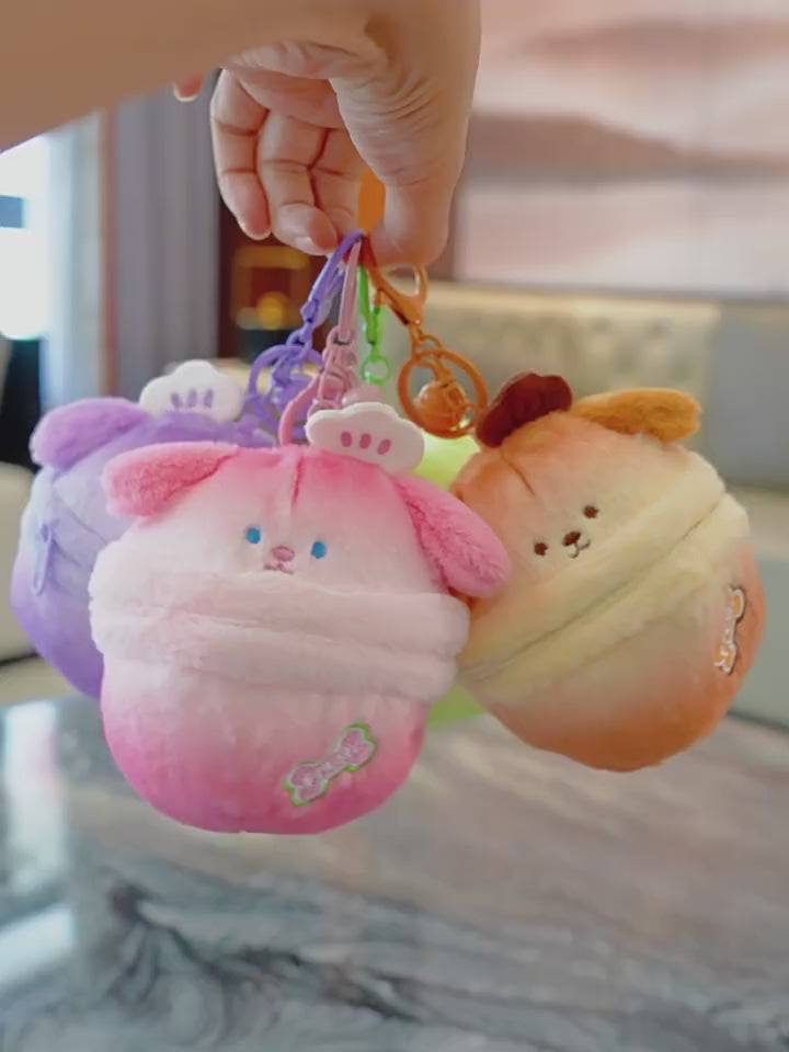 Christmas Surprise Egg Keychain - 10cm Mini Animal in Egg Plush Toy, Easter & Xmas Stocking Stuffer Gift